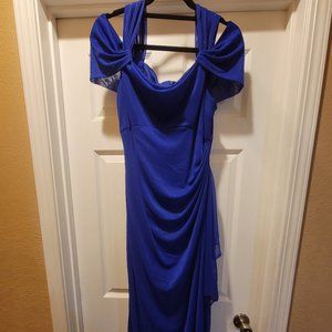 Blue glitter formal dress